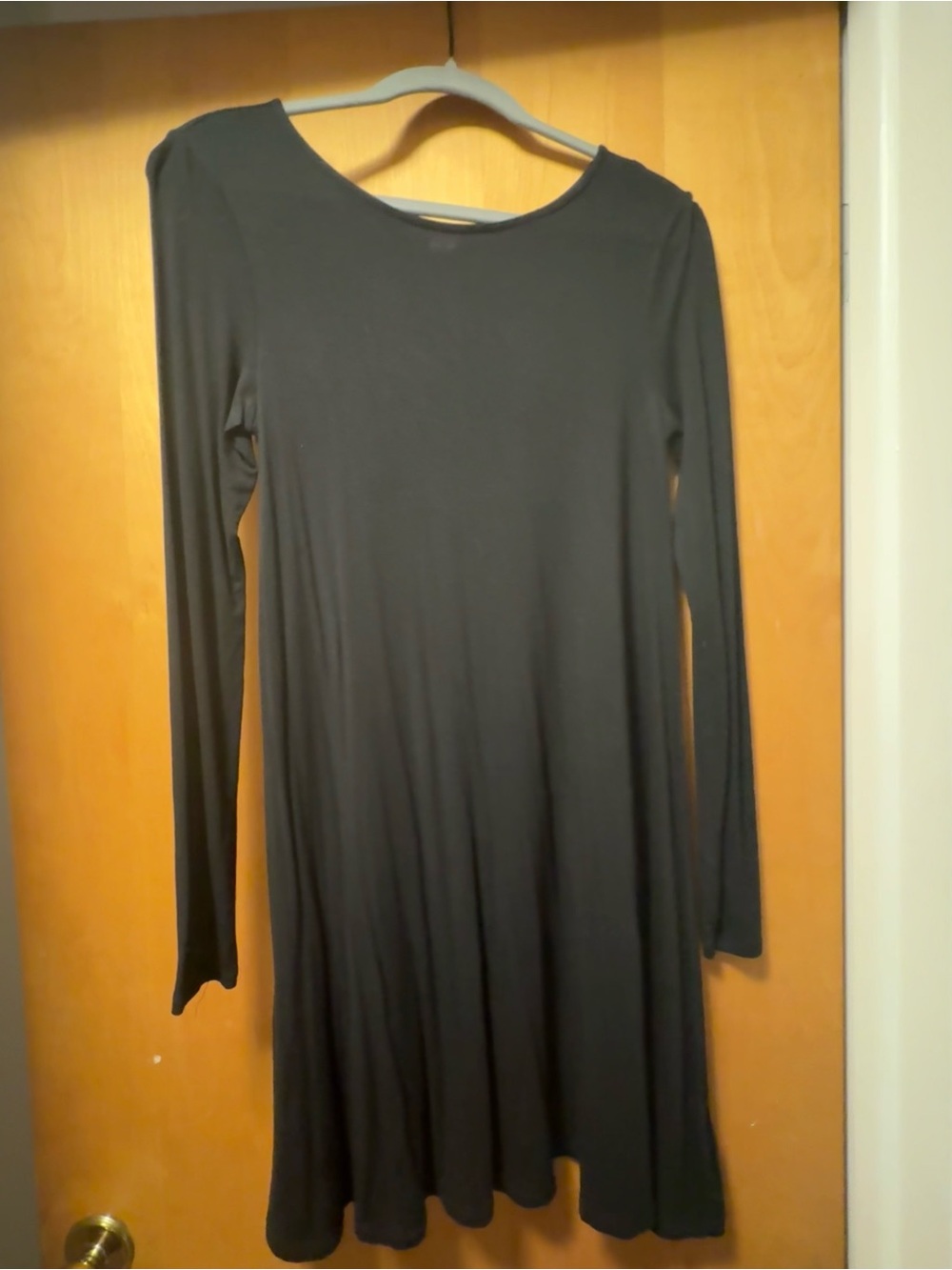Old Navy Black Long-Sleeve Swing Dress